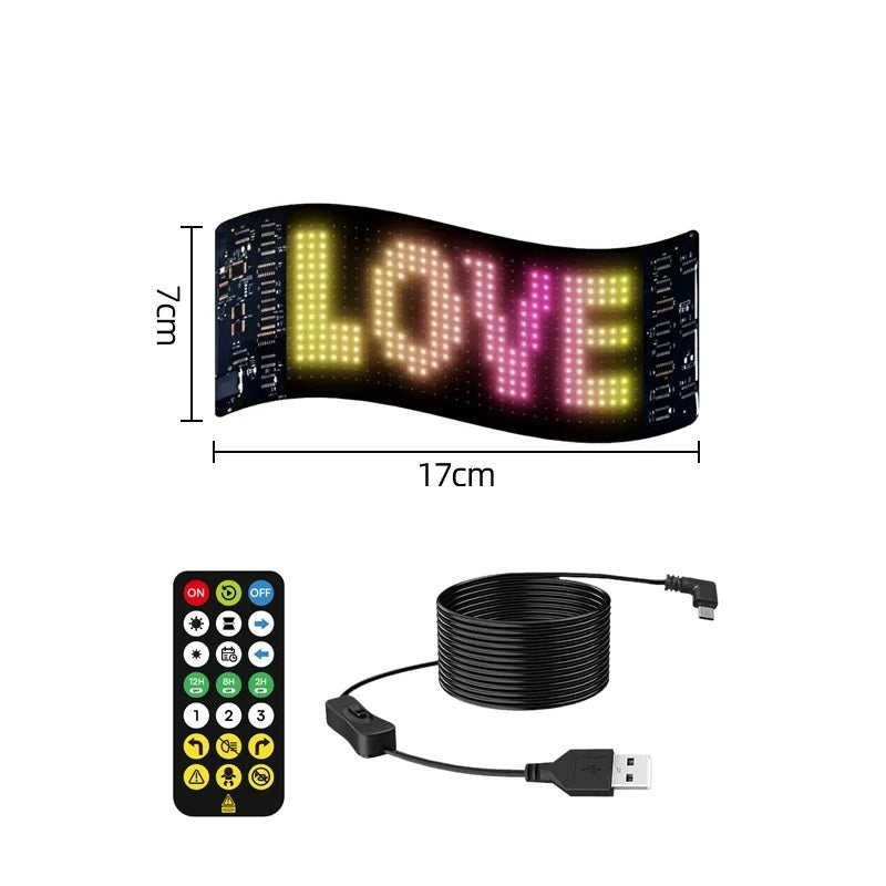 Letrero Led Flexible Programable 17x7 Cm
