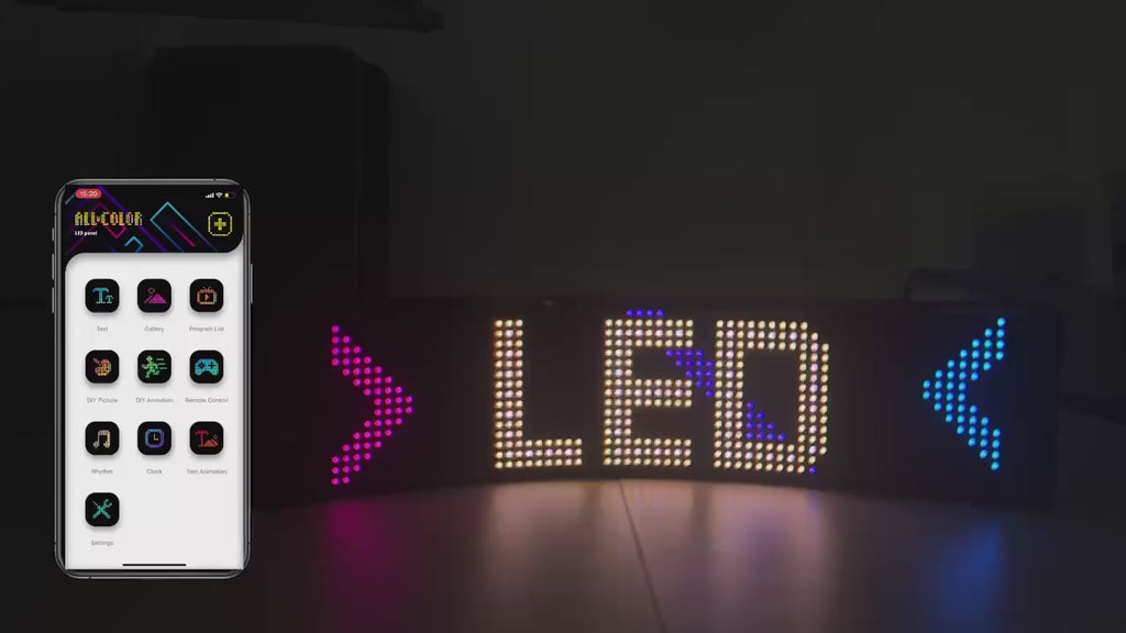 Letrero Led Flexible Programable 17x7 Cm